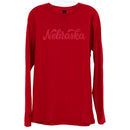 Nebraska Husker Puff Long Sleeve Shirt | Red | Double Play Apparel & Engraving LLC