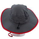SALE | Block Nation Bucket Hat With Strings | Grey/Red | One Size Fits Most | Volleyball Hat| Screen Machine