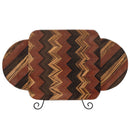 Cutting Board With Handle | Mixed Chevron Wood | Handcrafted