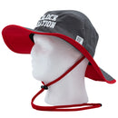 SALE | Block Nation Bucket Hat With Strings | Grey/Red | One Size Fits Most | Volleyball Hat| Screen Machine
