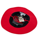 SALE | Block Nation Bucket Hat With Strings | Grey/Red | One Size Fits Most | Volleyball Hat| Screen Machine