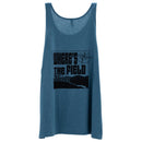 SALE | WTF (Where's The Field) Tank Top | Blue | Multiple Sizes | Screen Machine