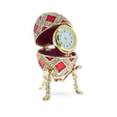 Red Enamel with Clock Surprise Royal Inspired Imperial Egg