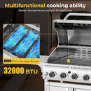 3 & 4-Burner Propane Gas Grills with Side Burners, for Outdoor Cooking, BBQ, Patio, Camping