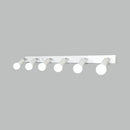 DecorBites™ 3/4-Head Bedroom Vanity Wall Sconce in Simple Metal Finish with Exposed Bulb - Black/White