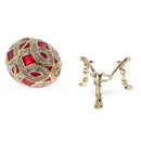 Red Enamel with Clock Surprise Royal Inspired Imperial Egg