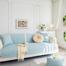 Cotton Quilted Sofa Cover, Non-Slip Couch Protector Fits Backrest, Seat & Armrest