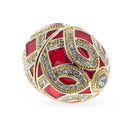 Red Enamel with Clock Surprise Royal Inspired Imperial Egg