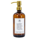 SALE | "I Am Grateful" Amber Glass Lotion & Soap Dispenser | 16 oz | Plains + Simple
