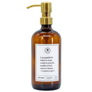 SALE | I Am Grateful Amber Glass Dispenser | 16 oz | Plains + Simple