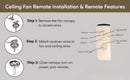 3-in-1 Remote Control for Ceiling Fan