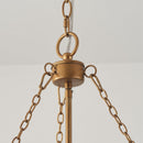 3-Light Bohemian Farmhouse White Wood Bead Drum Chandelier