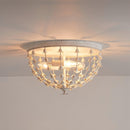 3-Light Industrial Iron Flush Mount Caged Light