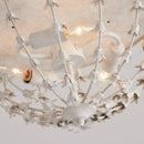 3-Light Industrial Iron Flush Mount Caged Light