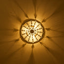 3-Light Industrial Iron Flush Mount Caged Light