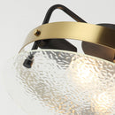 3-Light Modern Flush Mount Light with Glass