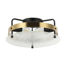 3-Light Modern Flush Mount Light with Glass