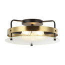 3-Light Modern Flush Mount Light with Glass