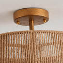 3-Light Traditional Farmhouse Wabi-Sabi Flush Mount Light