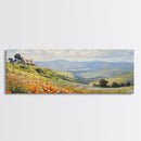 Springtime Panoramic Print - Texas Hill Country In The Spring - Framed Canvas Print - Beautiful Living Room Decor - Country Art - Farmhouse