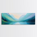 Emerald Green Landscape Painting Print, Framed Canvas Print, Original Artwork, Oil Painting Print, Landscape Wall Art, Panoramic Landscape
