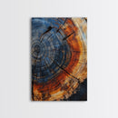 Tree Ring Framed Canvas Wall Art, Home Decor, Modern Farmhouse, Rustic and Eclectic, Kitsch Minimalist Home Decor, Living Room Wall Art