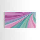 Pink Blush and Turquoise Abstract MCM Style Wall Art Framed Canvas Print, Trendy Preppy Wall Decor, Mid-Century Modern Abstract Decor