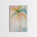 Oil Painting Print of a Palm Tree, Coastal Decor, Beach House Art, Beach Art, Vacation Gift, Pink Decor, Preppy Decor, Preppy Art