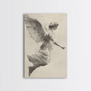 Christmas Angel Canvas Print - Framed Canvas - Minimalist Christmas Art - Boho Christmas Art - Rustic Christmas Art