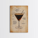 Cocktail Painting Print, Espresso Martini Wall Art, Canvas Print, Bar Decor, Bar Wall Art, Gift Idea For Martini Lover, Espresso Martini Painting