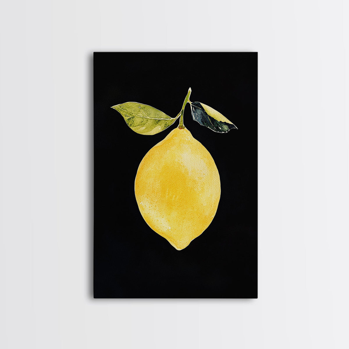 Lemon Oil Painting Print, Vintage Still Life of a Lemon, Antique Fruit