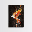 Graffiti Punk Art, Phoenix In Flames, Retribution, Framed Canvas Print, The Phoenix, Framed Wall Art, Original Painting Phoenix