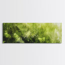 Moss Wall Art - Panoramic Canvas Print - Watercolor Painting of Green Moss
