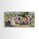 Victorian Summer - Framed Canvas Print - Victorian Style Oil Painting Of a Summer Party