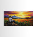 Oil Painting Print of an El Campesino - Mexican American Wall Art - Framed Canvas Print - Mexican Folk Art - Chicano Wall Art - Mexicano Art