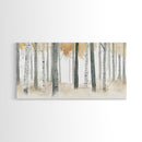 Aspen Trees Oil Painting Print Canvas, Autumn Aspens Print, Muted White Winter Wall Art, Country Farmhouse Wall Decor, Abstract Landscape Art