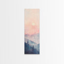 Sunset Over the Blue Ridge Mountains, Framed Canvas Print, Blue Ridge Mountains Painting, Home Decor, Ready To Hang Art, Mountain Painting
