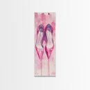 Pink Stilettos Painting Framed Canvas Print Fashion Wall Art Feminine Decor Living Room Artwork Vertical Wall Accent Gift Idea Art