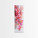 Canvas Print Pink Cherry Blossom Art, Japanese Inspired Wall Decor, Romantic Botanical Artwork, Gift Idea for Bedroom or Living Room