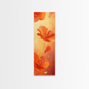 Vibrant Orange Poppy Flower Framed Canvas Print | California Poppy Art | Wildflower Painting | Botanical Prints | Rustic Decor | Bedroom Art