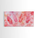 Soft Pink Feathers Canvas Print Whimsical Art Light Pink Wall Art Skinny Wall Art Minimalist Art Above Sofa Rustic Decor