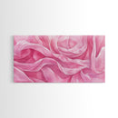 Soft Rose Canvas Print, Light Pink Abstract Art of Petals with Minimalist Style, Feminine Wall Decor for Living Room or Bedroom