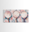 Magnifying Glasses Canvas Print Light Pink Wall Art Whimsical Art Coastal Wall Art Cottagecore Decor Rustic Artwork Gift Idea