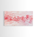 Floating Petals Canvas Print | Light Pink Wall Art | Romantic Minimalist Decor | Framed Canvas Print Gift Idea | Living Room Art