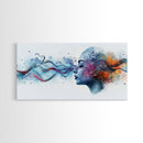 Vibrant Feminine Energy Canvas Print - Abstract Goddess Art Therapy Wall Decor - Whimsical Moody Brain Art for Home Office