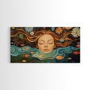 Surreal Dreamscape Framed Canvas Print Whimsical Art Featuring Floral Fantasy Unique Gift Idea Bedroom Wall Art Boho Inspired Artwork