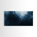 Moody Ocean Framed Canvas Print, Nautical Wall Art Bedroom Decor, Coastal Painting Gift Idea Nautical Seascape Horizontal Artwork