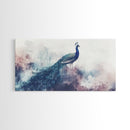 Watercolor Peacock Art Canvas Print, Moody Wildlife Wall Decor, Above Couch Living Room Art, Unique Nature Gift Idea Him Her