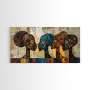 Afrocentric Geometric Art Framed Canvas Print, African Wall Decor, Bold Living Room Art, Unique Therapy Gift Idea Him Her