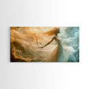 Flowing Fabric Spirit Framed Canvas Print, Zen Wall Art, Yoga Art, Goddess Art Print, Moody Art, Boho Wall Art, Pink Wall Art, Vertical Wall Art